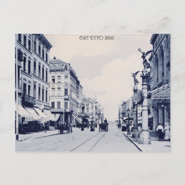 Cartão Postal Vintage Ostend 1895 (Frente)