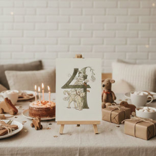 Cartão Postal Vintage Ottilia Adelborg Floral Número - 4