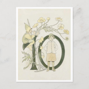 Cartão Postal Vintage Ottilia Adelborg Número Floral - 10