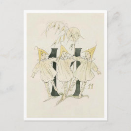 Cartão Postal Vintage Ottilia Adelborg Número Floral - 11