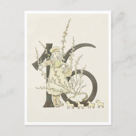 Cartão Postal Vintage Ottilia Adelborg Número Floral - 16