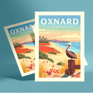 Cartão Postal Vintage Oxnard California
