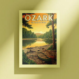 Cartão Postal Vintage Ozark Missouri