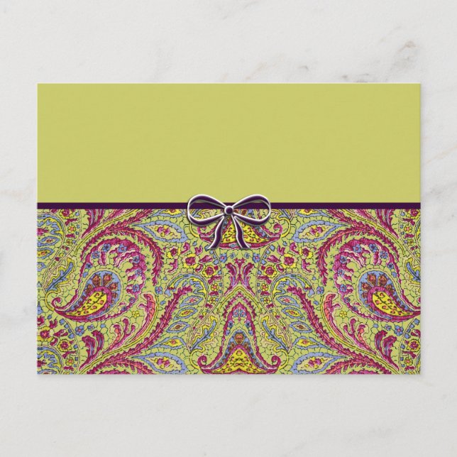Cartão Postal Vintage Paisley (Frente)
