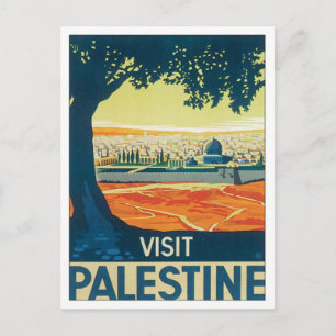 Cartão Postal Vintage Palestina no Médio Oriente