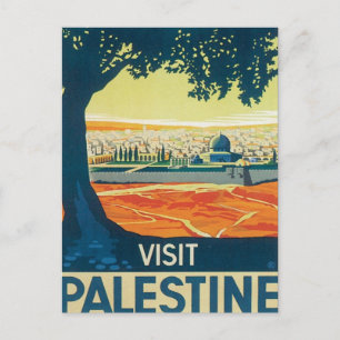 Cartão Postal Vintage Palestina no Médio Oriente