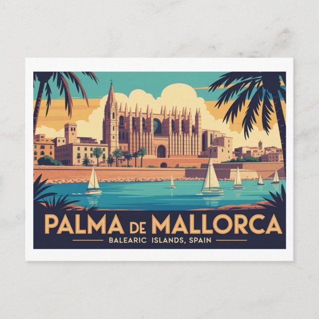 Cartão Postal Vintage Palma de Mallorca   (Frente)