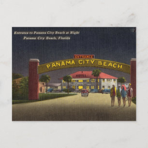 Cartão Postal Vintage Panama City Beach, Flórida
