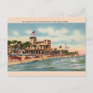 Cartão postal Vintage Panshore e Whitman Hotels Mi
