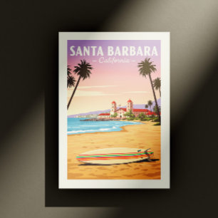 Cartão Postal Vintage Papais noeis Barbara California