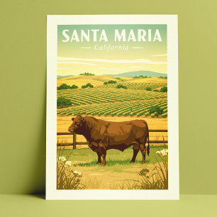 Cartão Postal Vintage Papais noeis Maria California