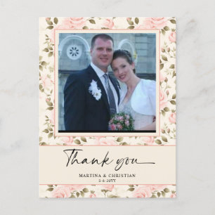 Cartão Postal Vintage Paper Photo Weding (Vintage Paper Photo We