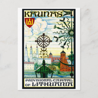 Cartão postal Vintage para Kaunas, Lituânia