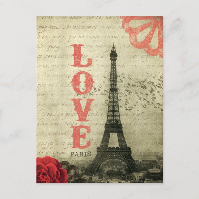 Cartão Postal Vintage Paris (Frente)