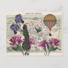 Cartão postal Vintage Paris Collage