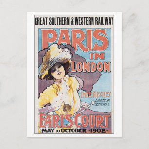 Cartão Postal Vintage Paris Em Londres
