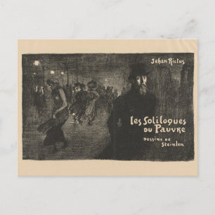 Cartão Postal Vintage Paris la nuit Título Les soliloques du pau