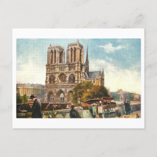 Cartão postal Vintage Paris Notre Dame
