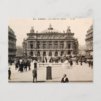 Cartão Postal Vintage Paris Posta Card, Opera House