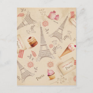 Cartão Postal Vintage Paris Sweets