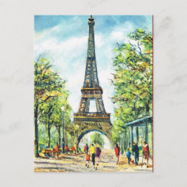 Cartão Postal Vintage Paris, Torre Eiffel