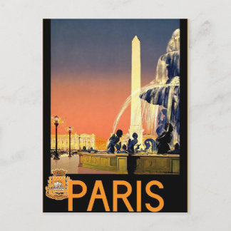 Cartão postal Vintage Paris Viagem