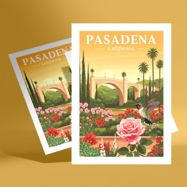 Cartão Postal Vintage Pasadena California (Criador carregado)