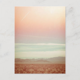 Cartão Postal Vintage Pastel Ocean Beach Sunset
