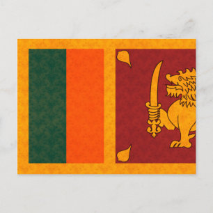 Cartão Postal Vintage Pattern Sri Lankan Flag