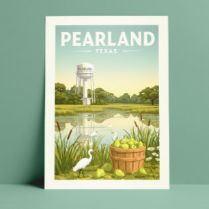 Cartão Postal Vintage Pearland Texas