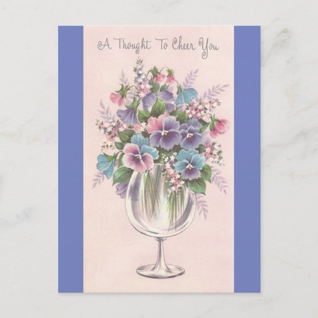 Cartão Postal Vintage Pensamentos De Saúde (Frente)