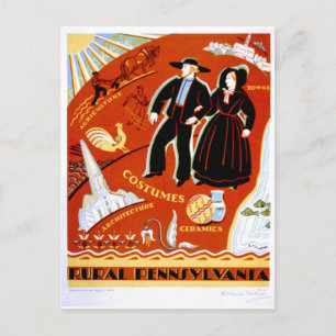 Cartão Postal Vintage Pensilvânia Poster