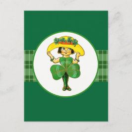 Cartão Postal Vintage Pequena Rua Irlandesa. Dia de Patrick