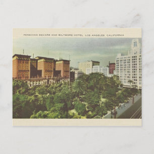 Cartão postal Vintage Pershing Square Los Angeles