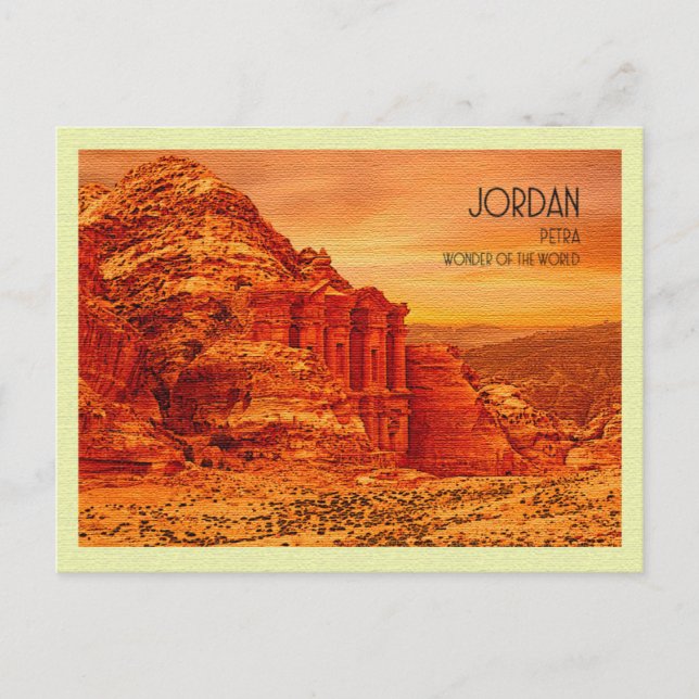 Cartão postal Vintage Petra Jordan (Frente)