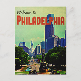 Cartão Postal Vintage Philadelphia Viagem