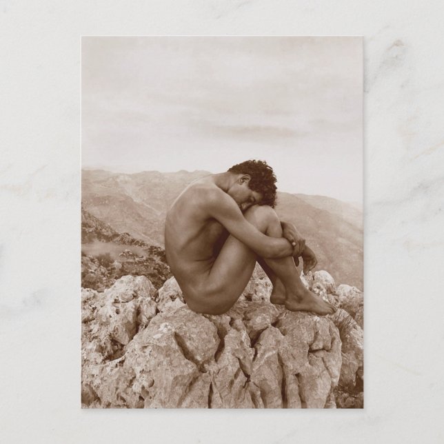 Cartão Postal Vintage Photoógrafo Man Wilhelm von Gloeden (Frente)