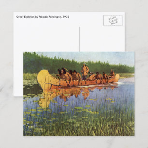 Cartão Postal Vintage Pioneers, Excelentes Explorers de Remingto
