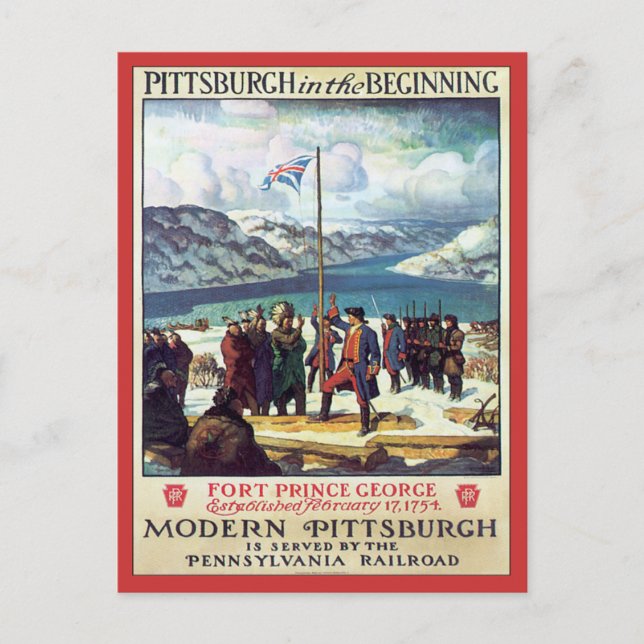 Cartão Postal Vintage Pittsburgh No Início (Frente)