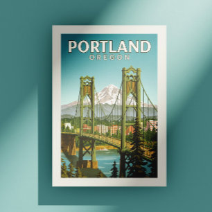 Cartão Postal Vintage Portland Oregon