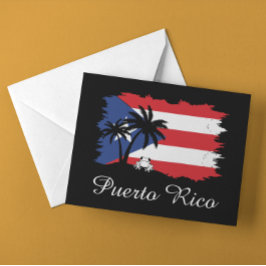 Cartão Postal Vintage Porto Rico Flag Coqui Boricua