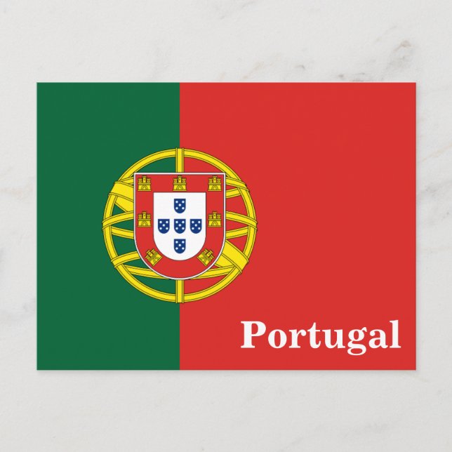 Cartão Postal Vintage Portugal Flag Viagem Turismo (Frente)