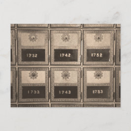 Cartão Postal Vintage postar caixas de escritório com travas de 