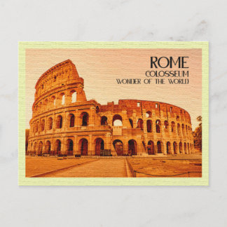 Cartão Postal Vintage Postcard Colosseum Roma