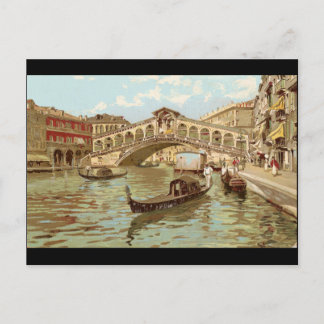 Cartão Postal Vintage Postcard Ponte de ponte di Rialto, Venezia