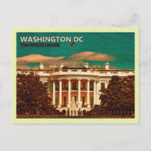 Vintage Poste Card White House Washington DC