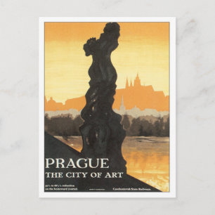 Cartão Postal Vintage Praga Checoslováquia