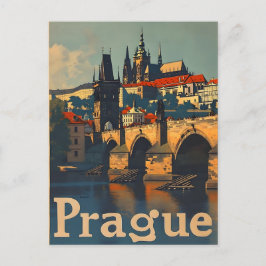 Cartão Postal Vintage Prague Castle