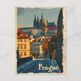 Cartão Postal Vintage Prague Castle Postcard