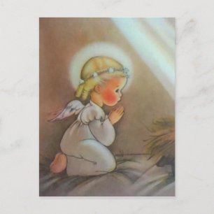 Cartão Postal Vintage Praying Angel